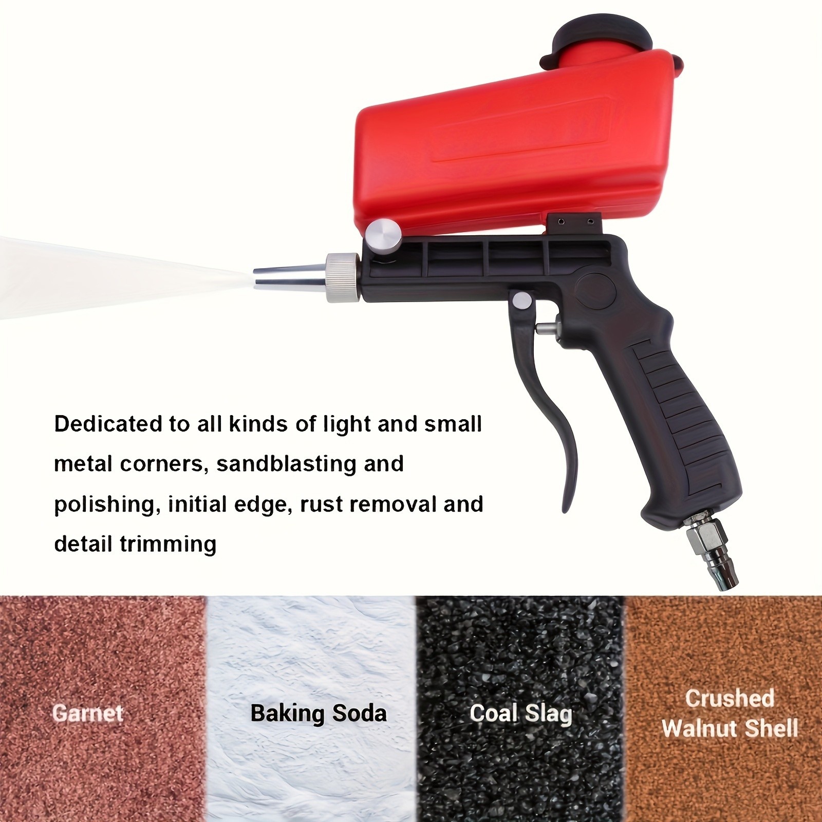 90psi Portable Gravity Sandblaster – High-Pressure Sand Removal Tool for Efficient Cleaning and Abrasive Blasting