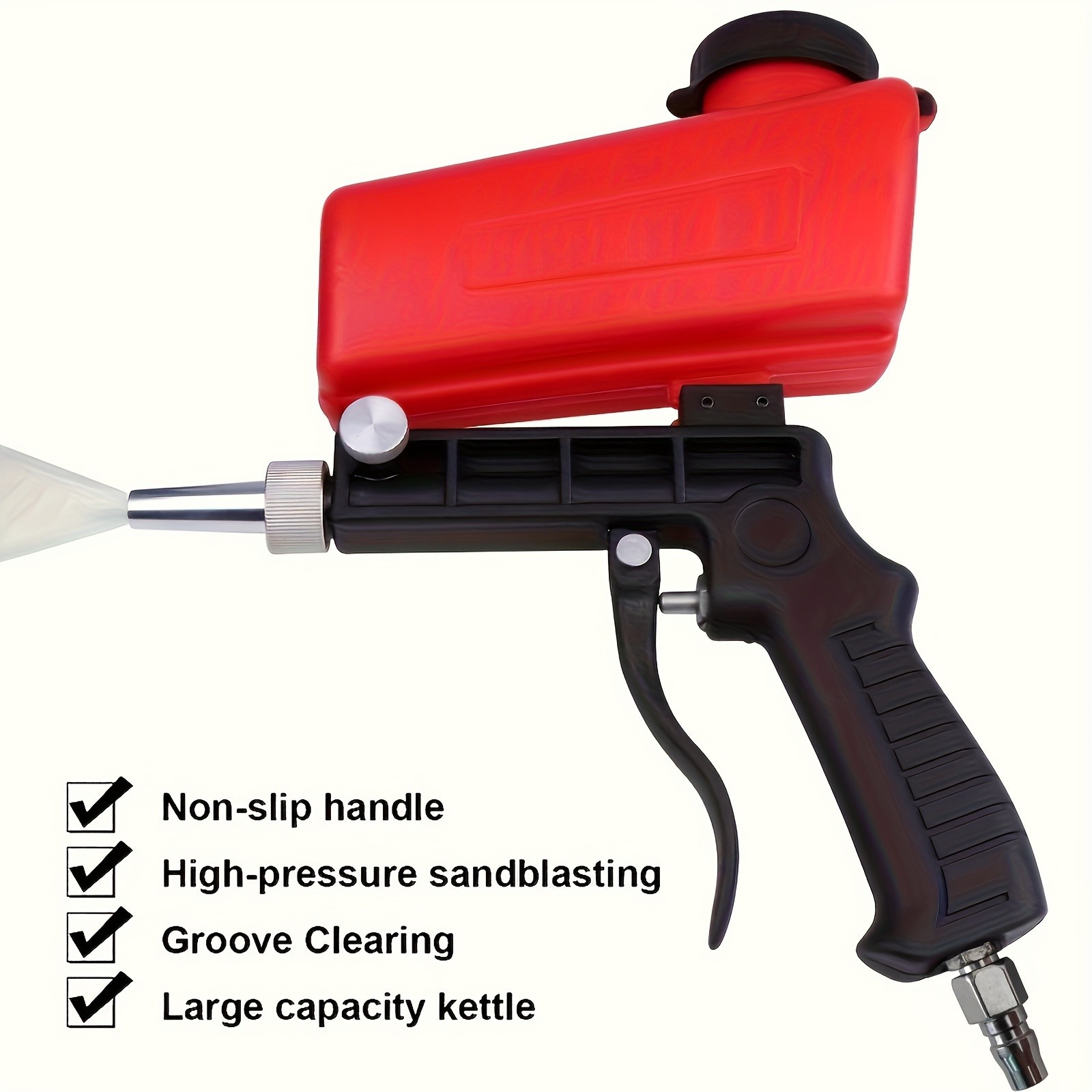 90psi Portable Gravity Sandblaster – High-Pressure Sand Removal Tool for Efficient Cleaning and Abrasive Blasting