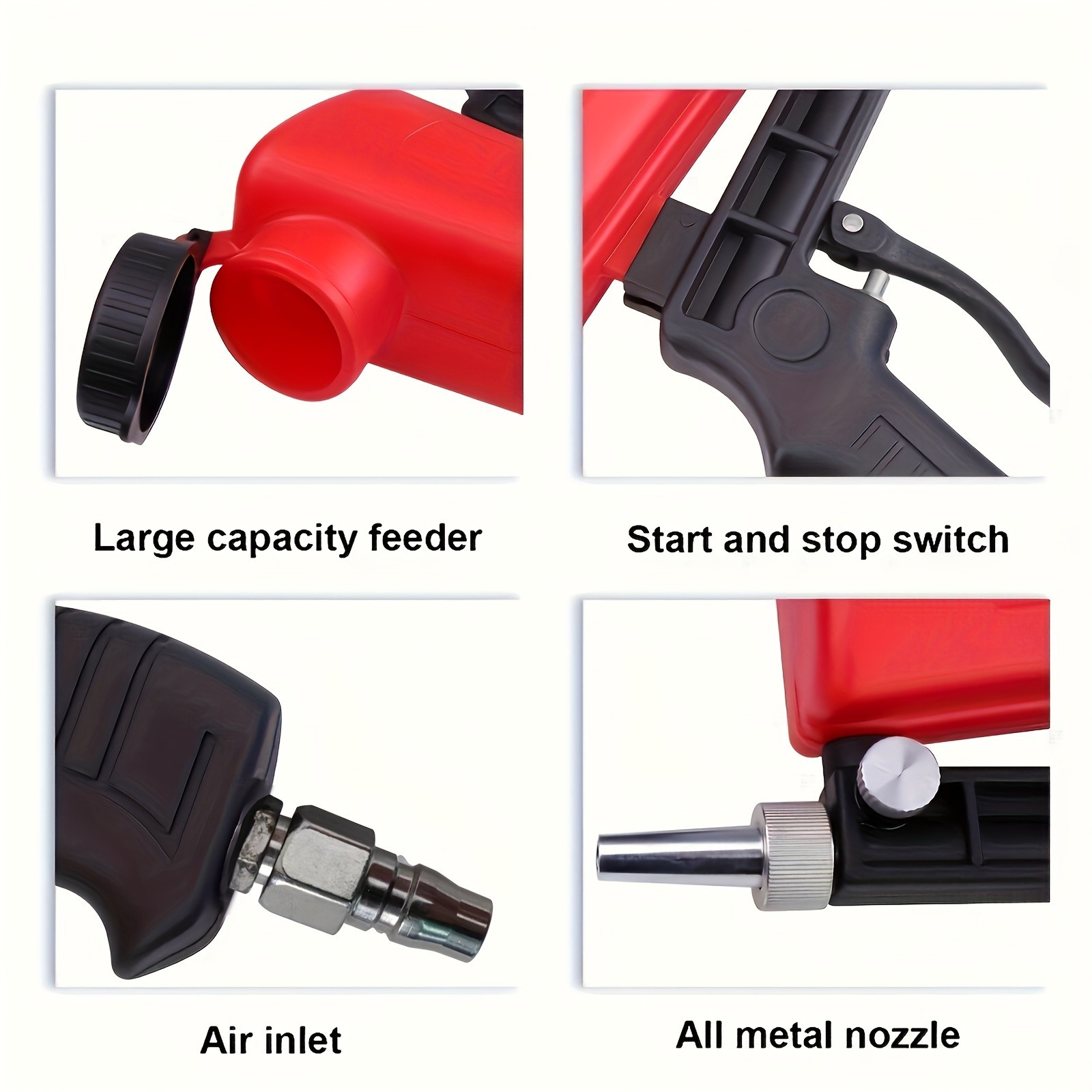 90psi Portable Gravity Sandblaster – High-Pressure Sand Removal Tool for Efficient Cleaning and Abrasive Blasting