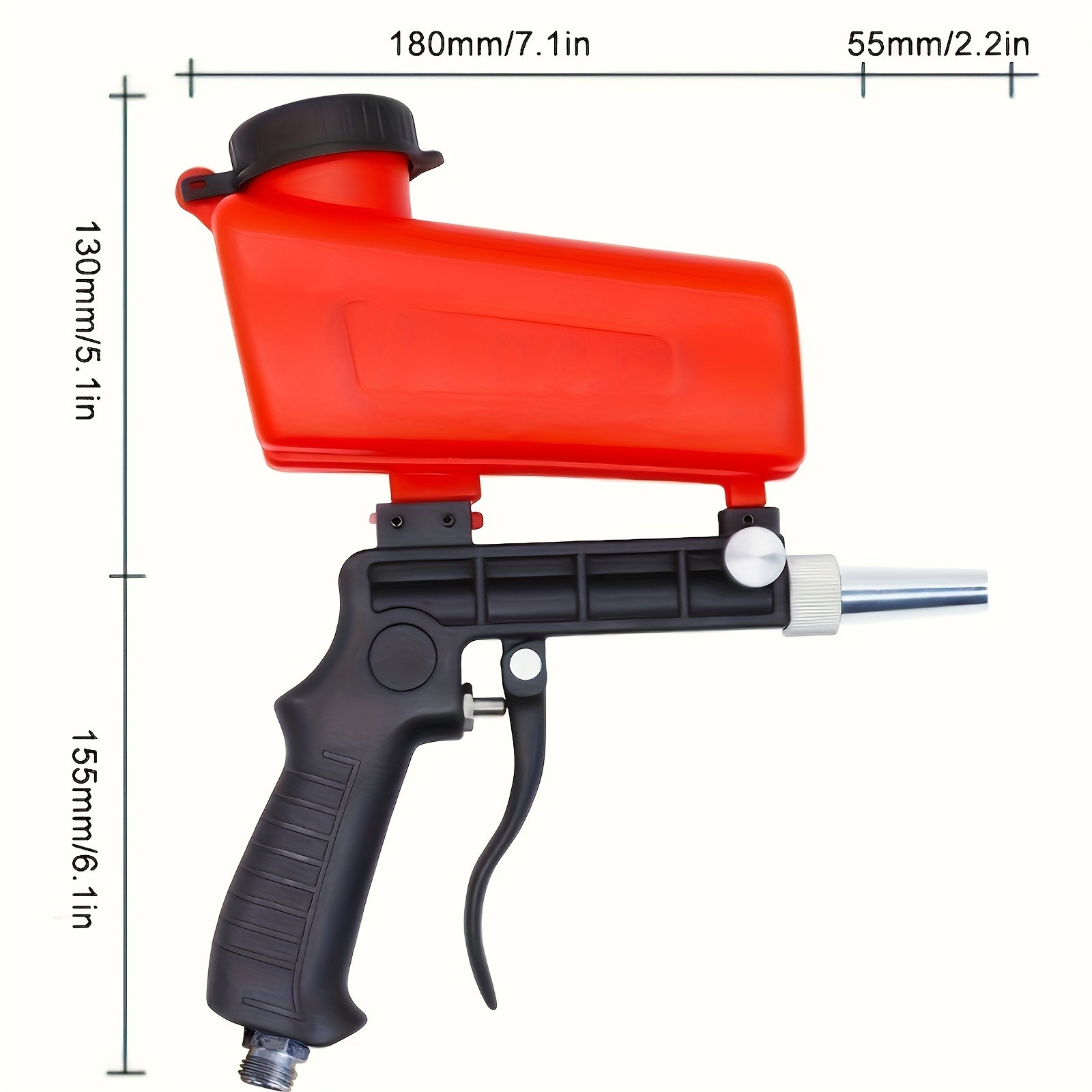90psi Portable Gravity Sandblaster – High-Pressure Sand Removal Tool for Efficient Cleaning and Abrasive Blasting