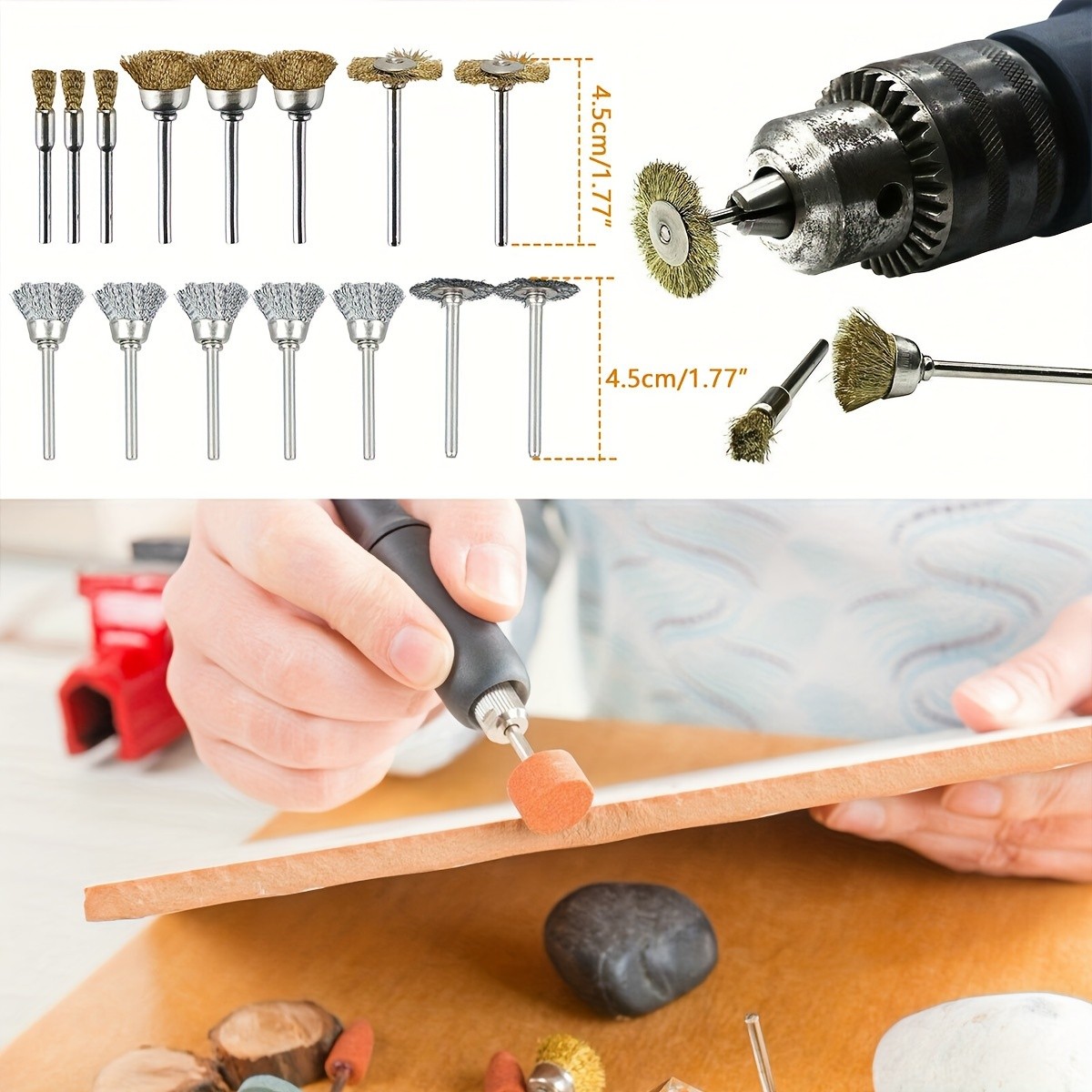 217Pcs Rotary Tool Accessories Kit – Comprehensive Set with Grinding Heads, Wool Wheels, Cutting Discs, and More for Versatile Cutting, Grinding, Carving, and Polishing