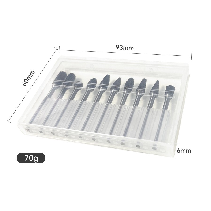 10pcs Double Cut Tungsten Carbide Grinding Bits Set – Carbide Deburring Tungsten Steel Grinding Bits – Compatible with Rotary Tools
