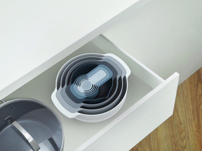 Nest 9 Plus 9-piece food preparation set - Sky - Joseph Joseph