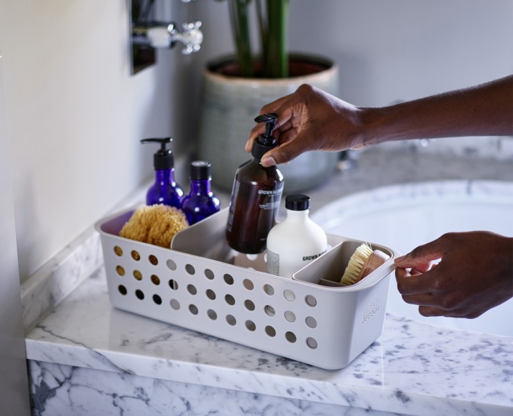 EasyStore Slimline Bathroom Storage Basket - Joseph Joseph