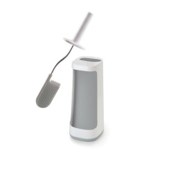Flex Silicone Toilet Brush With Storage - White  - Joseph Joseph