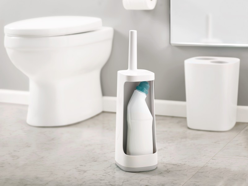 Flex Silicone Toilet Brush With Storage - White - Joseph Joseph