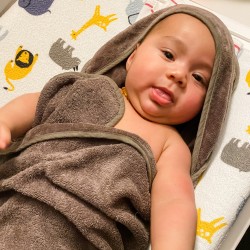 Baby Hooded Bath Towel | Mushroom