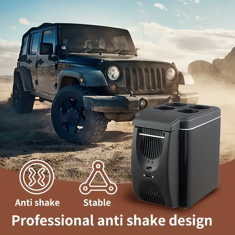 Compact Car Fridge with a Capacity of 6.02 L