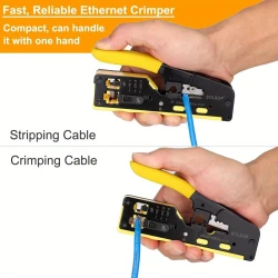RJ45 Crimp Tool Kit Pass Thru Ethernet Crimper