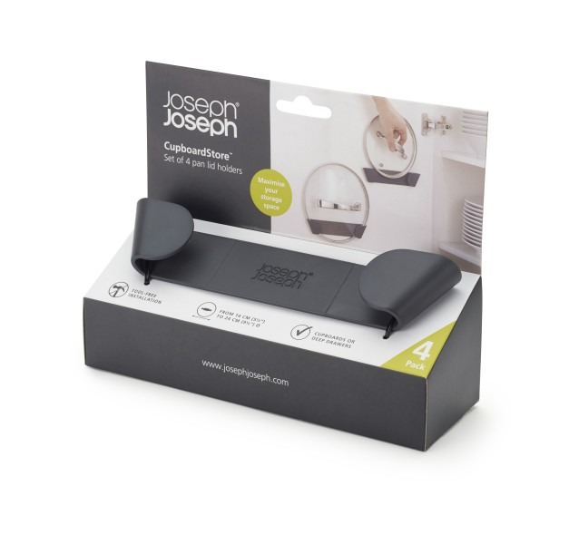 CupboardStore Set of 4 In-cupboard Pan Lid Holders - Joseph Joseph