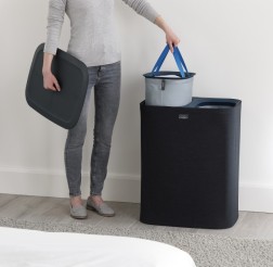 Tota 90L Laundry Separation Basket - Carbon Black  - Joseph Joseph