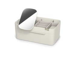 Viva Large Cosmetic Organiser with Removable Mirror - Shell  - Joseph Joseph
