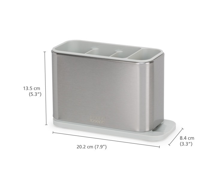 Surface Cutlery Drainer Stainless Steel - Stone - Joseph Joseph