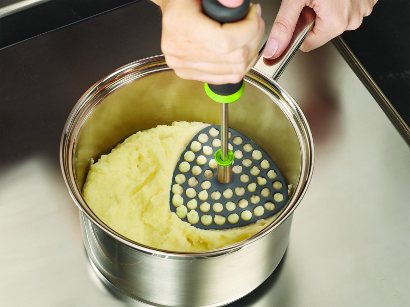 Delta Folding Masher - Grey / Green - Joseph Joseph