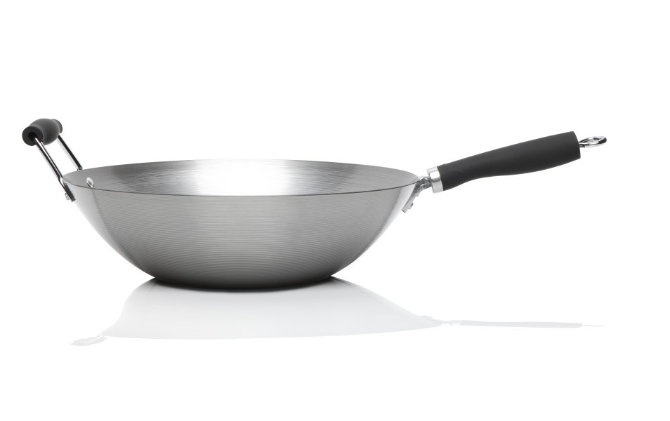 Classic Carbon Steel Wok Black 35cm - Stanley Rogers