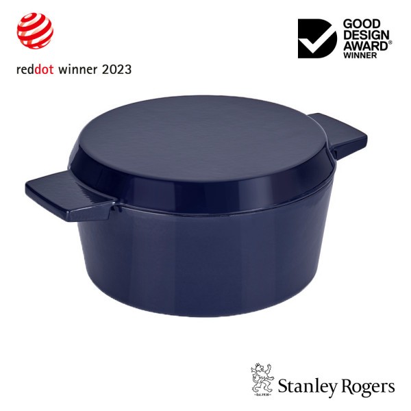 Cast Iron French Oven Mid Blue 24cm - Stanley Rogers
