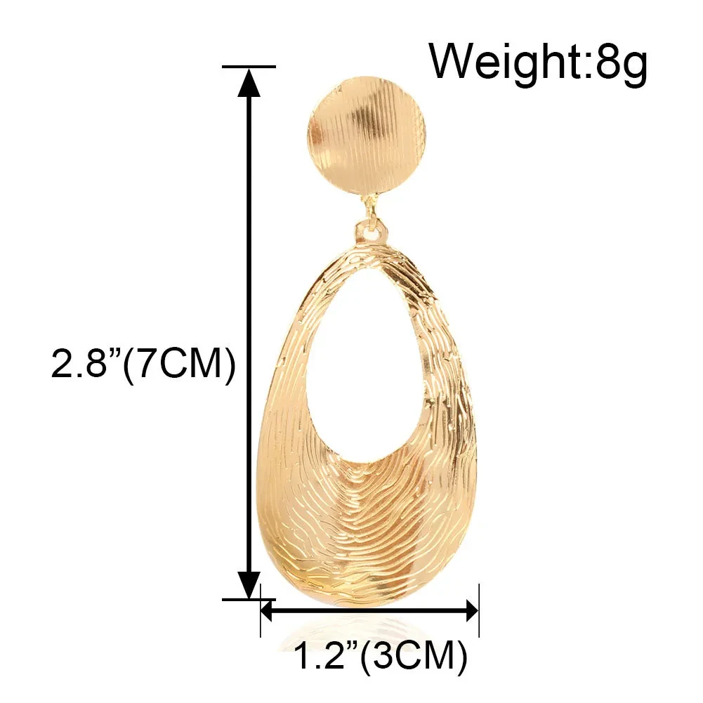 Geometric Elegant Metal Electroplated Earrings