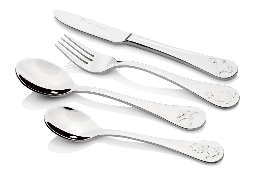 Children's Cutlery 4 Piece Set - Dinosaurs - Stanley Rogers