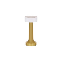 Ambience Aura Cordless LED Table Lamp Brushed Brass  - Tablekraft