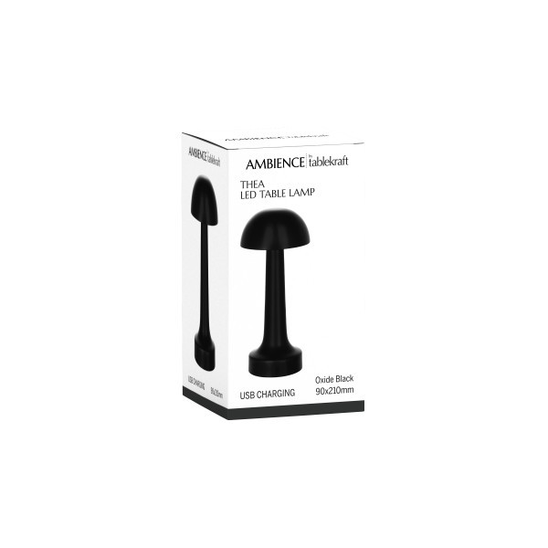 Ambience Thea Cordless LED Table Lamp Oxide Black - Tablekraft