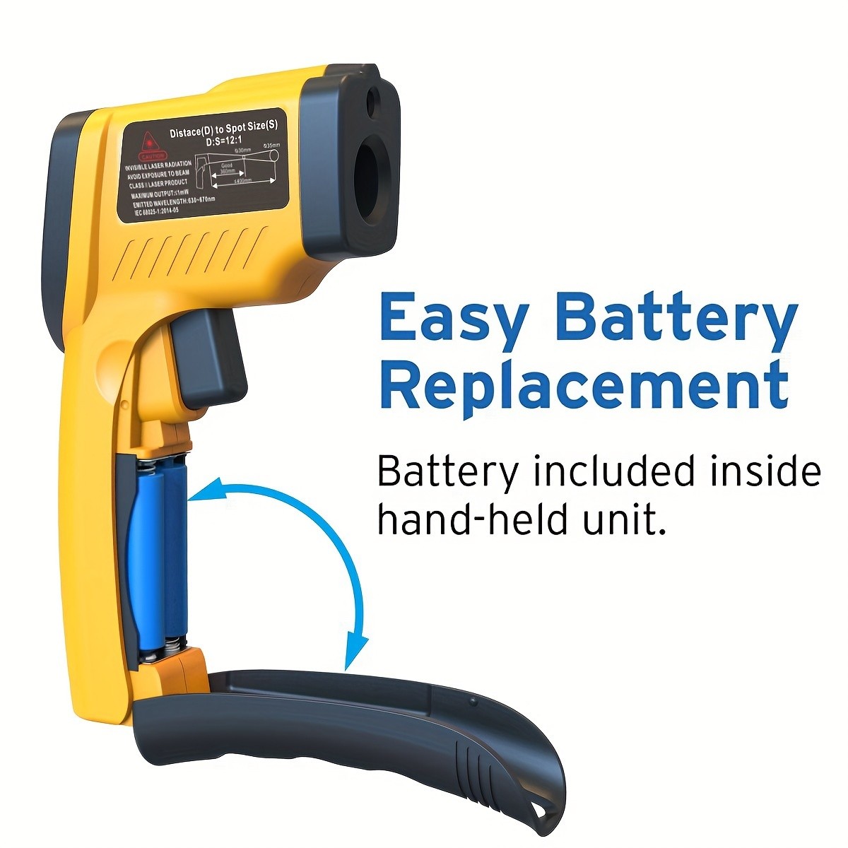 High-Precision Infrared Thermometer for Cooking, Grilling, and Engine Temperatures -58°F to 1022°F - Accurate and Easy to Use