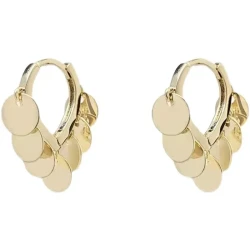Five Wafer Love Heart Earrings Women's New