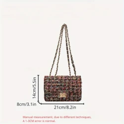 Luxury Tweed Crossbody Bag