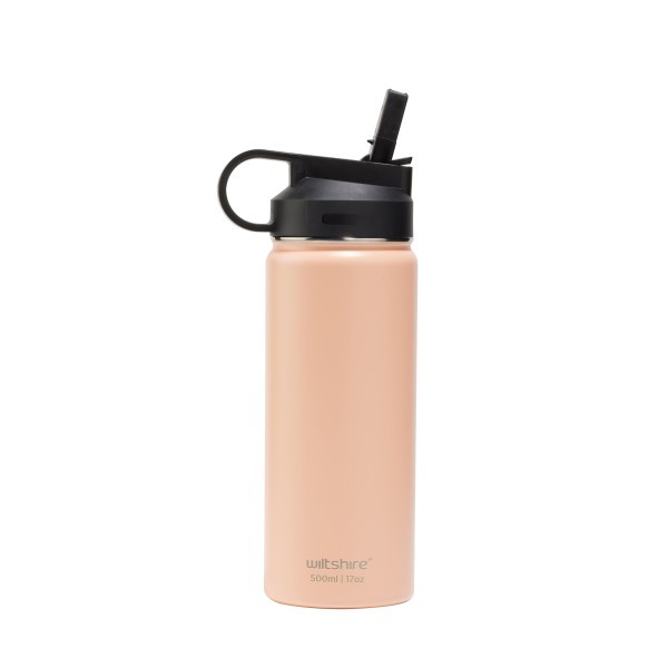 Stainless Steel Bottle Peach 500ml - Wiltshire