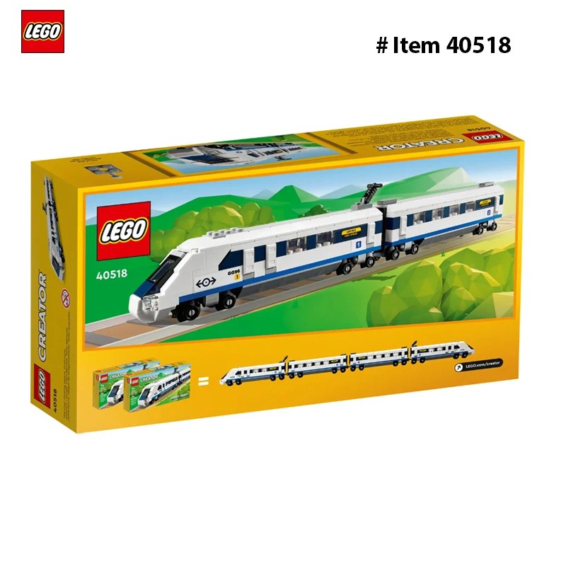 Lego 40518 Creator High-Speed Train 2 – Connected Carriage with Driver's Compartment and Sloping Front