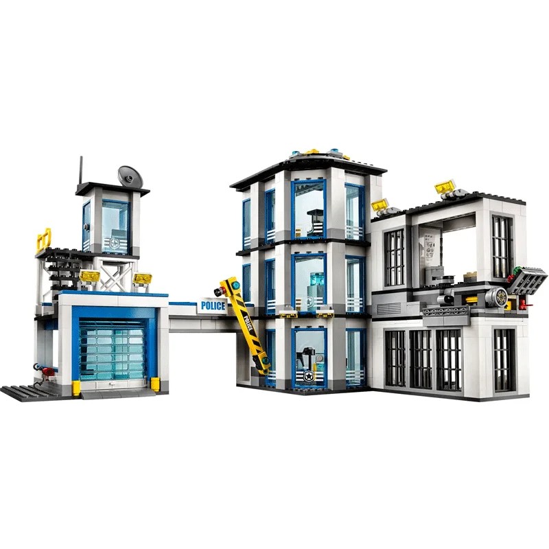 City Police Station Guard Building Blocks 60141 – Helicopter, Car, SWAT Prison, Figures, Bricks Educational