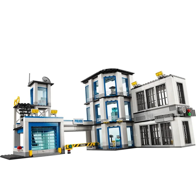 City Police Station Guard Building Blocks 60141 – Helicopter, Car, SWAT Prison, Figures, Bricks Educational