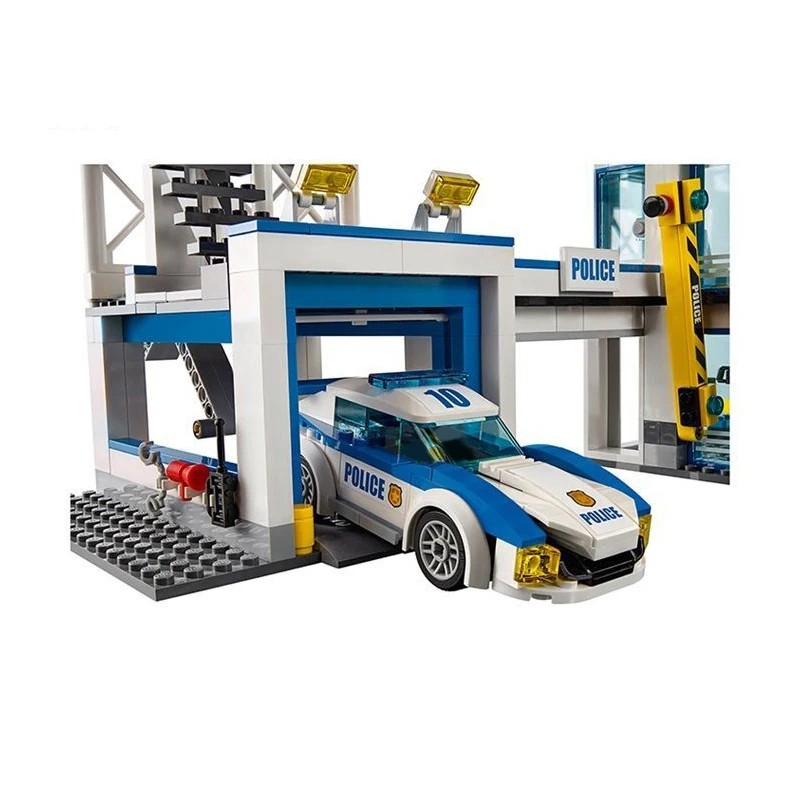 City Police Station Guard Building Blocks 60141 – Helicopter, Car, SWAT Prison, Figures, Bricks Educational