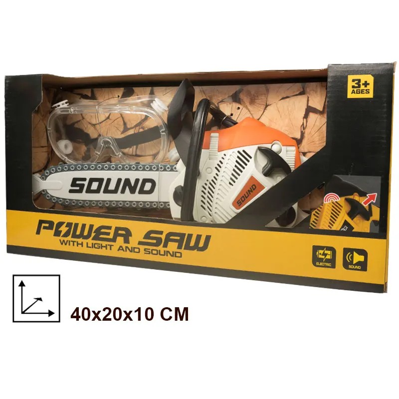Toy Chainsaw with Goggles – Children Electric Power Chainsaw with Sound