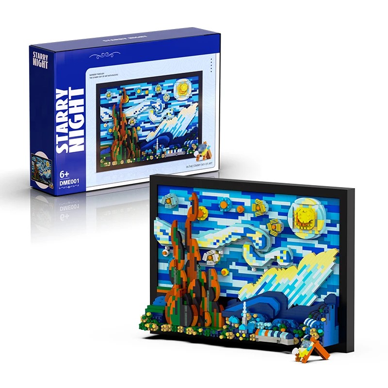 1731PCS Starry Night Building Blocks – Assembly Toy, Art Drawing Blocks