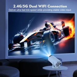Magcubic 4K for Android Projector with Dual WiFi, Wireless 5.0, Auto Correction - HD 1280x720P Home Theater Experience, Magcubic