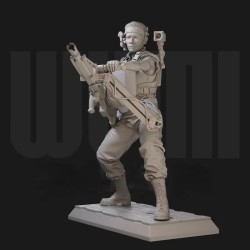 1/24 Scale Resin Figure Assembly Model Kit – Female Special Forces Fantasy Diorama Toy