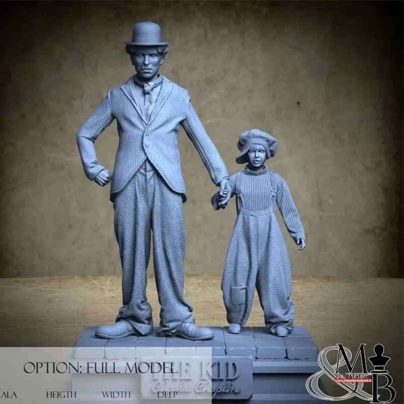 1/24 Scale Charlie Chaplin Movie Artist Resin Figure – Assembled Model Kit