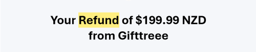 GiftTree NZ customer refund